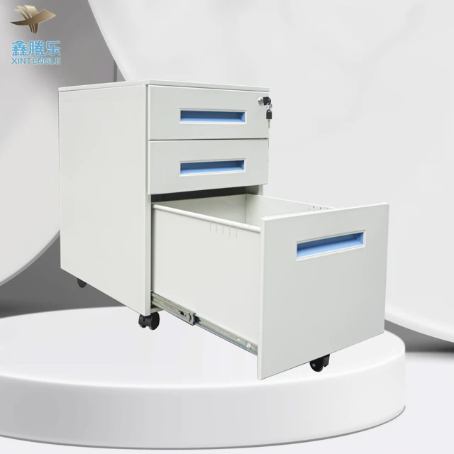 China Office File Storage Mobile Pedestal 3 Tier File Cabinet locks factory  and suppliers