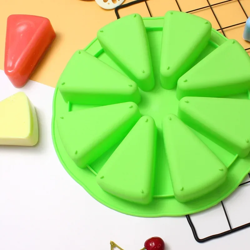 Silicone Cake Mold 8 Grids Shape Kitchen Pizza Plate Bakeware Non-stick Bread DIY Baking Pastry Cake Molds