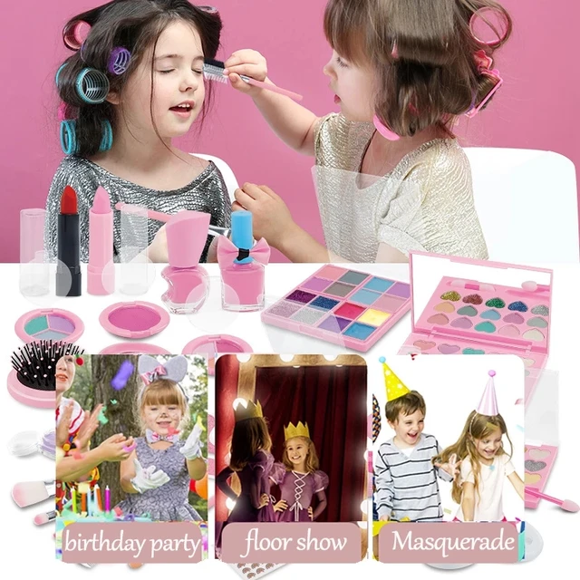 Girls Toys Simulation Children Makeup Games Washable Make Up Sets Lipstick Eye Shadow Princess Girls Pretend Play Dress Up Toys 2