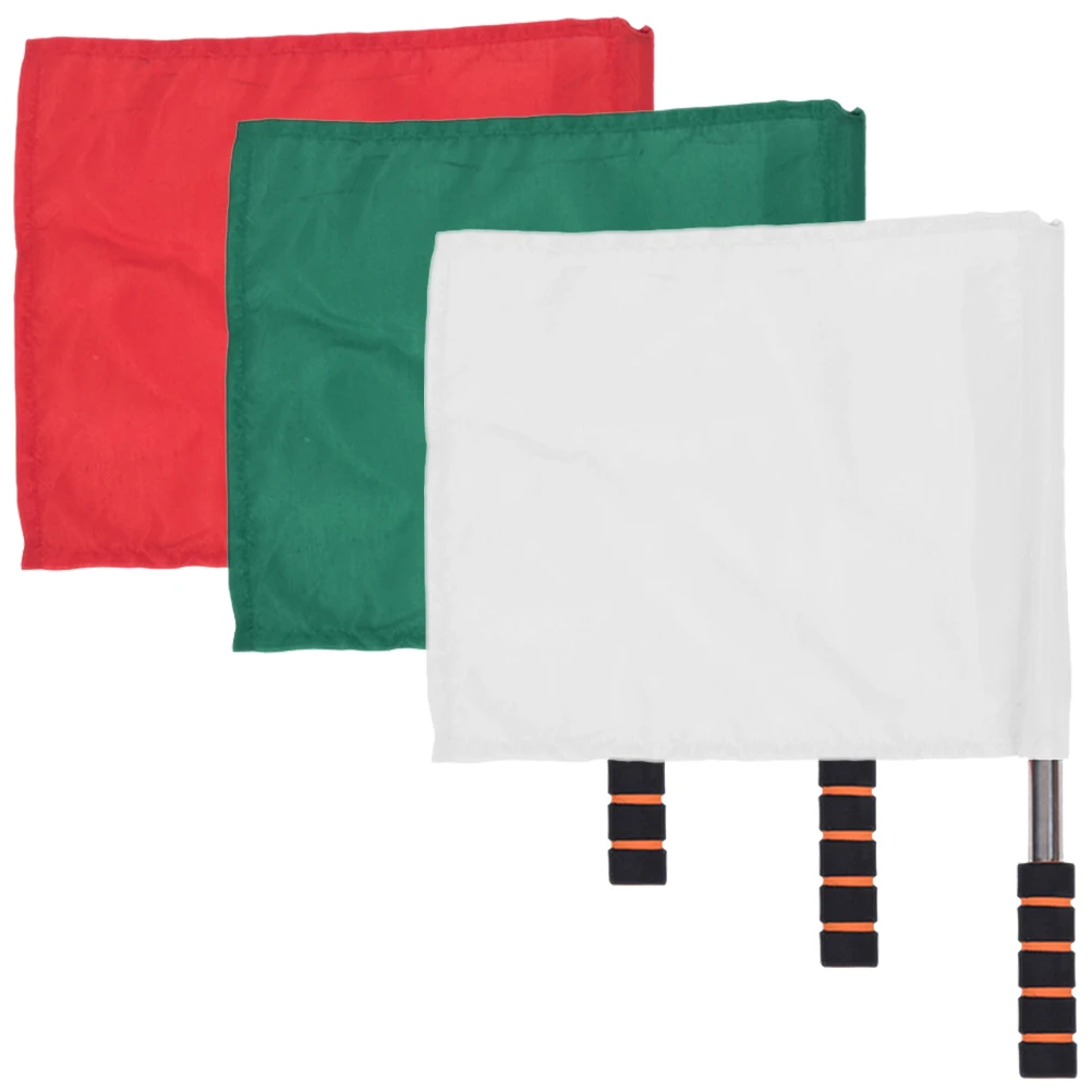 

3Pcs Warning Signal Traffic Safety Signal Handheld Signal Conducting Flag Race Signal
