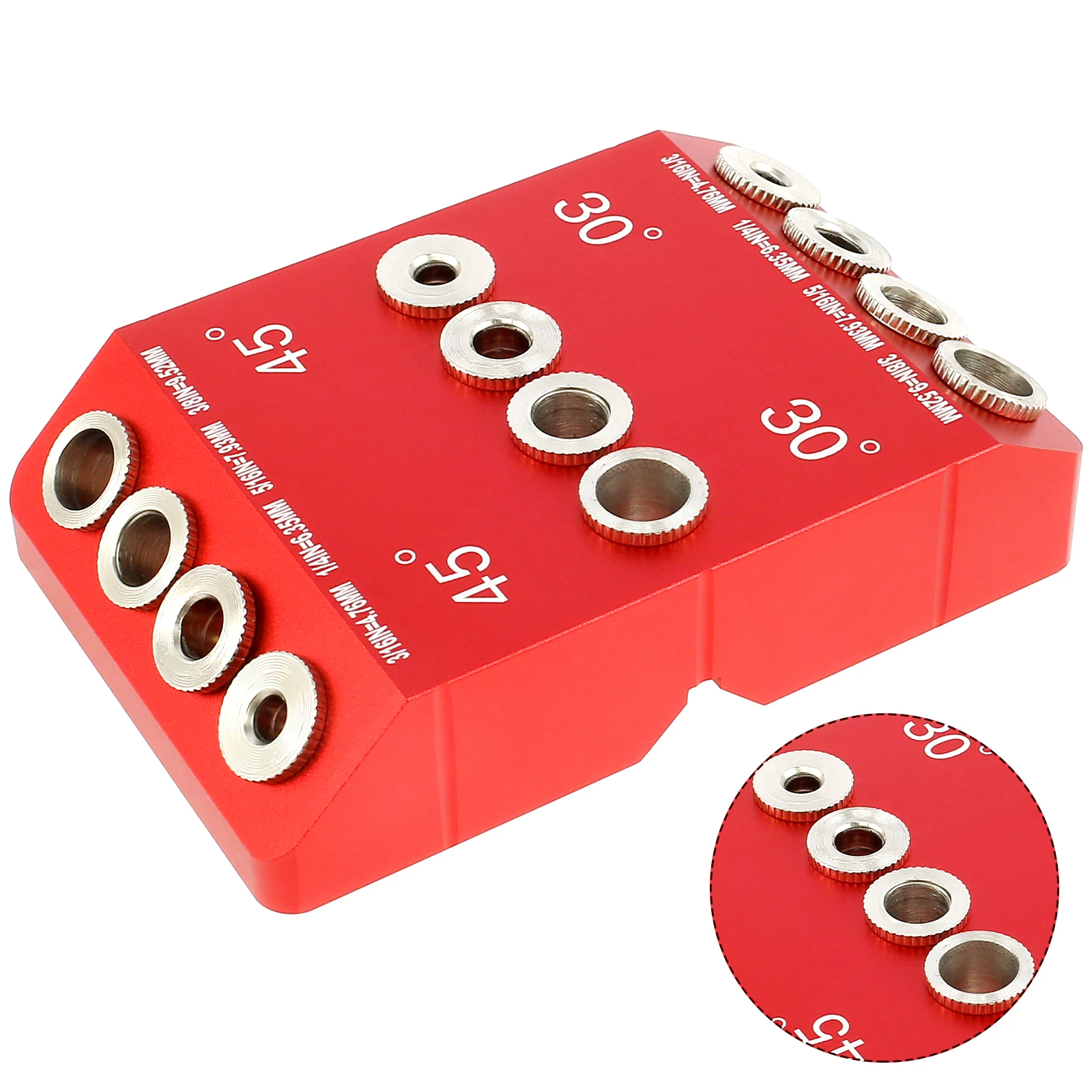 

Angled Drilling Jig 30 45 90 Degree Aluminum Alloy Drill Guide Portable High Precision Angle Straight Hole Drilling Template