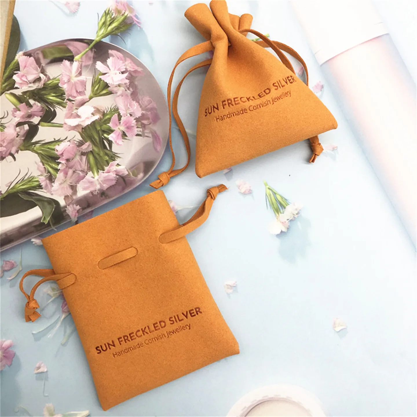50pcs custom jewelry packaging pouch custom logo print wedding favor pouch Brooch ring earrings Watch packaging bags bulk