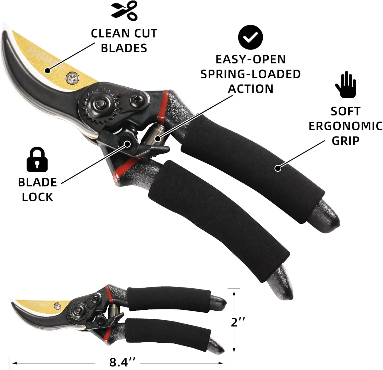 Multifunctional Pruning Shear Professional Garden Scissors Heavy Duty Ultra Sharp Hand Pruners for Gardening Tools
