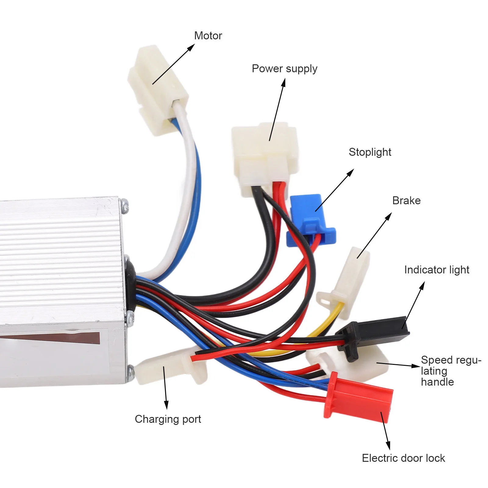 24V 250W Electric Bike Motor Controller Set Aluminium Alloy High Speed Brushed Motor Set For Electric Motorcycles Conversion