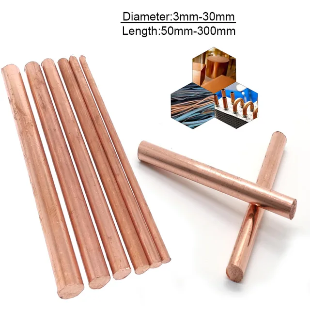 1 Piece C110 Copper Round Rod - 3/4" Diameter X 6" Long, Solid H04 Bar Stock For Machining