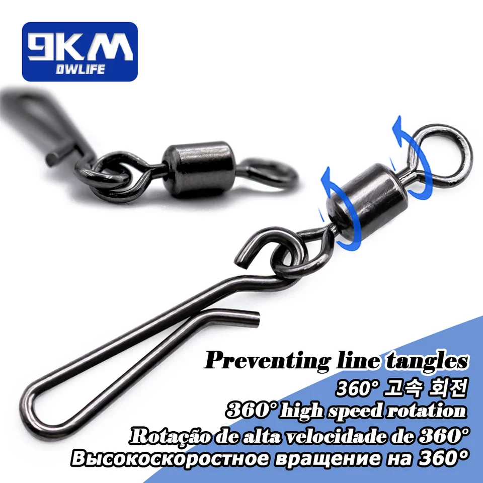 VATEICO Lot De 50 émerillons De Baril De Pêche Avec Boutons