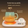 Lovely Cat 3 Gear Temperature 8 Hours Auto-off Coffee Milk Water Mug Warmer Heating Cup Coaster Mat with Night Light Cup Heater 5