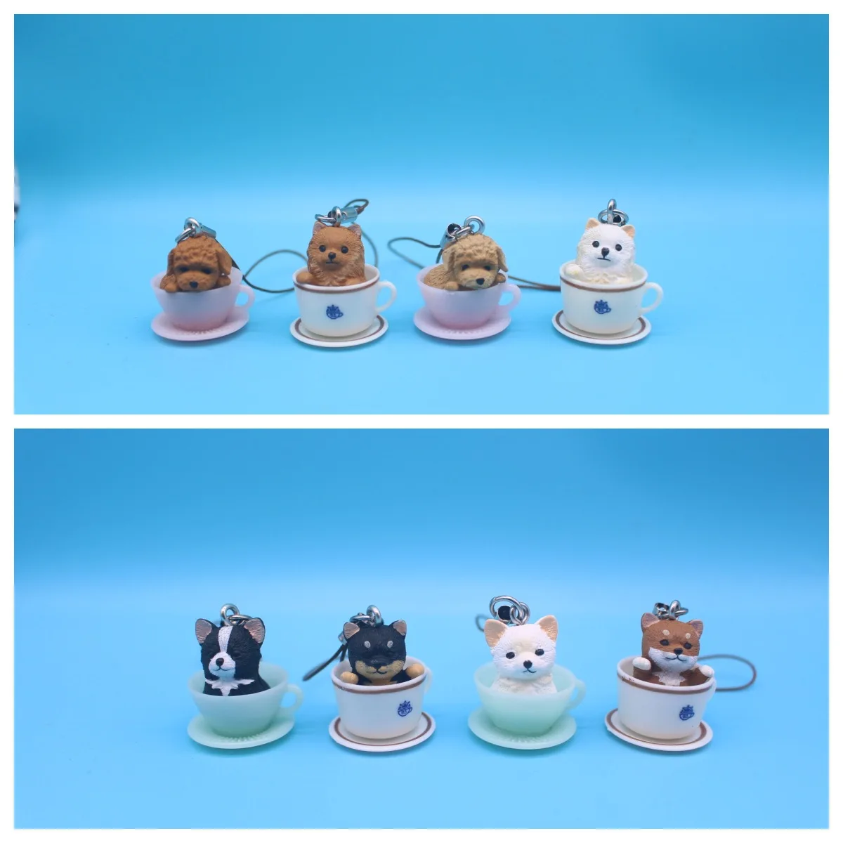 

Simulation Teacup Cat and Dog Mini Animal Model Miniature Landscape Decoration Bonsai Gift Toy Cake decoration Figure pendant