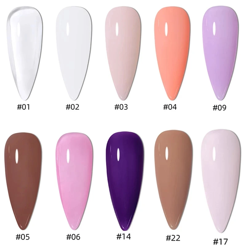 MSHARE 50g Milky White Natural Pink Builder Nail Gel for Nails Extension Overlay Running Thin Liquid Gel in Jar 4