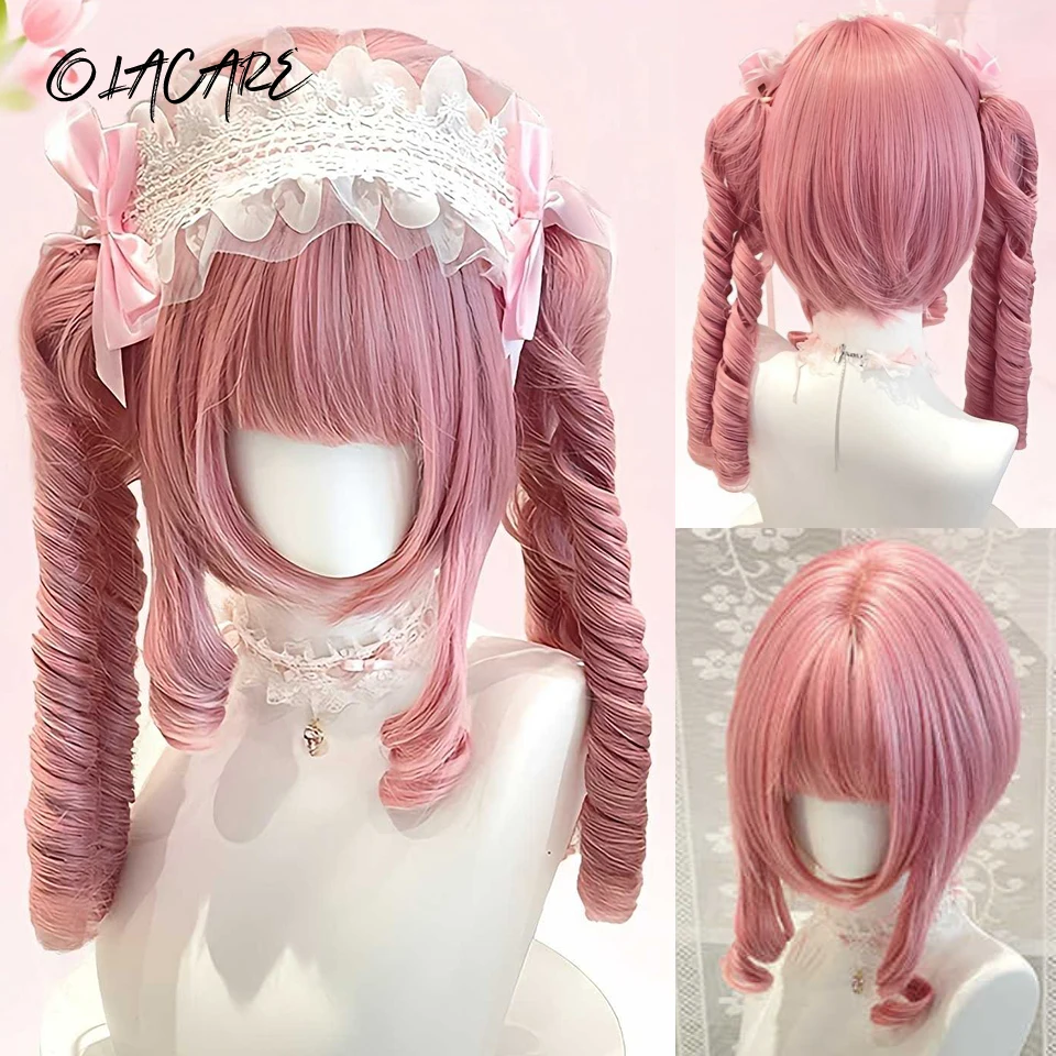 Synthetic Fiber Straight Wigs with Bangs for Women