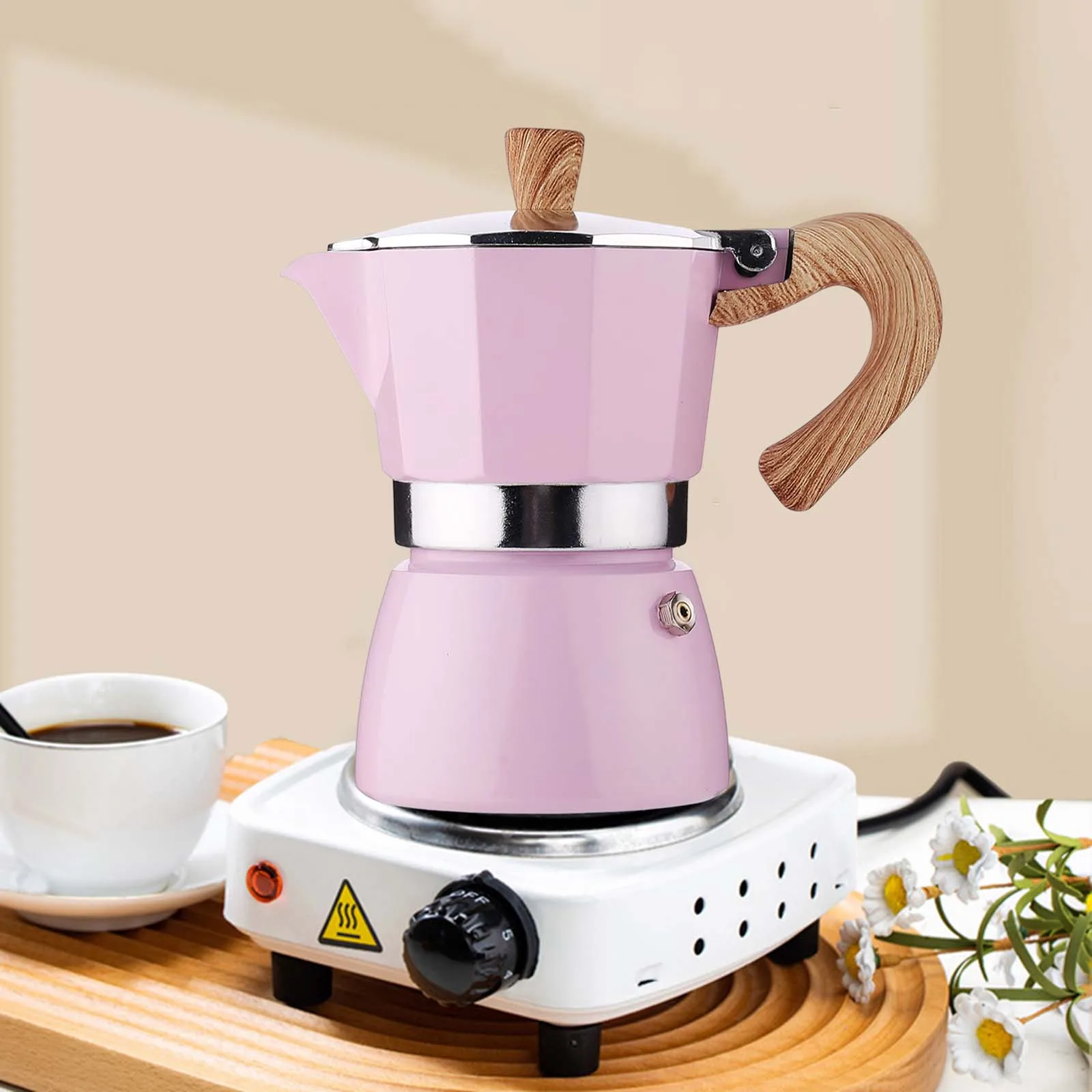 Manual Coffee Pot Octagonal Aluminum Mocha Pot Italian Espresso Coffee Maker Espresso Coffee Maker Espresso Maker