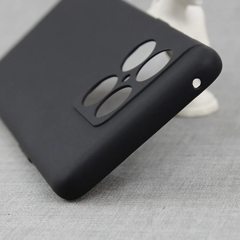 Enhanced Camera Protection Soft Silicone Phone Case - Black Cover