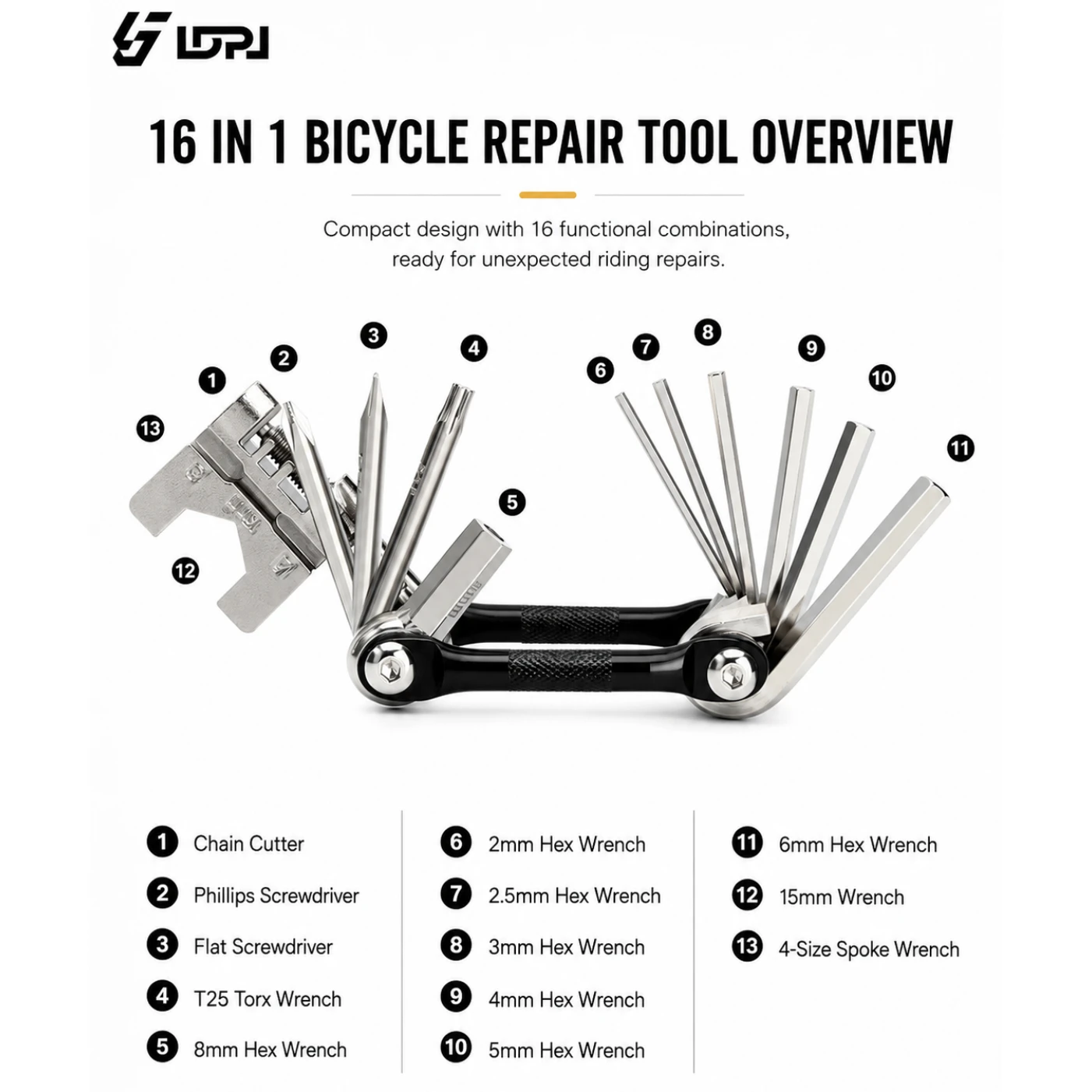 Ultimate Bicycle Maintenance Multifunction Tool Kit