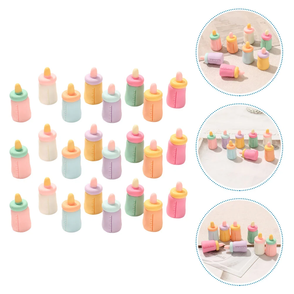 

24Pcs Small Feed Bottles Feed Bottles Kids Toys Model Pretend Toy Educational Feed Bottles