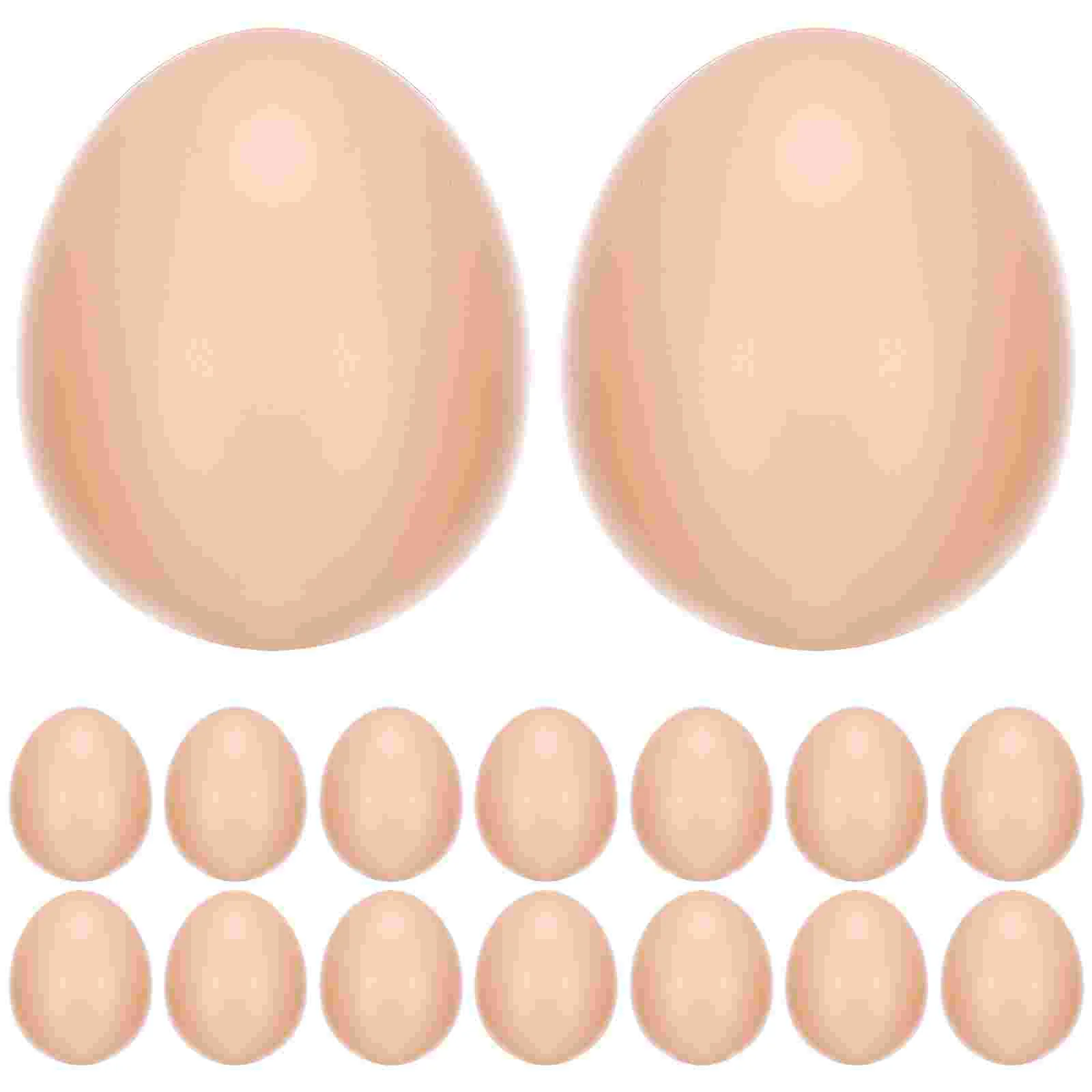 

Brown Eggs- 20pcs Simulation Egg Artificial Nest Eggs Chicken Eggs for ( White )