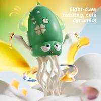 Jouets de calmar dansant électronique avec lumière et musique, calmar plat couché à Induction amusant, développement interactif pour tout-petits, cadeaux pour le ventre 3