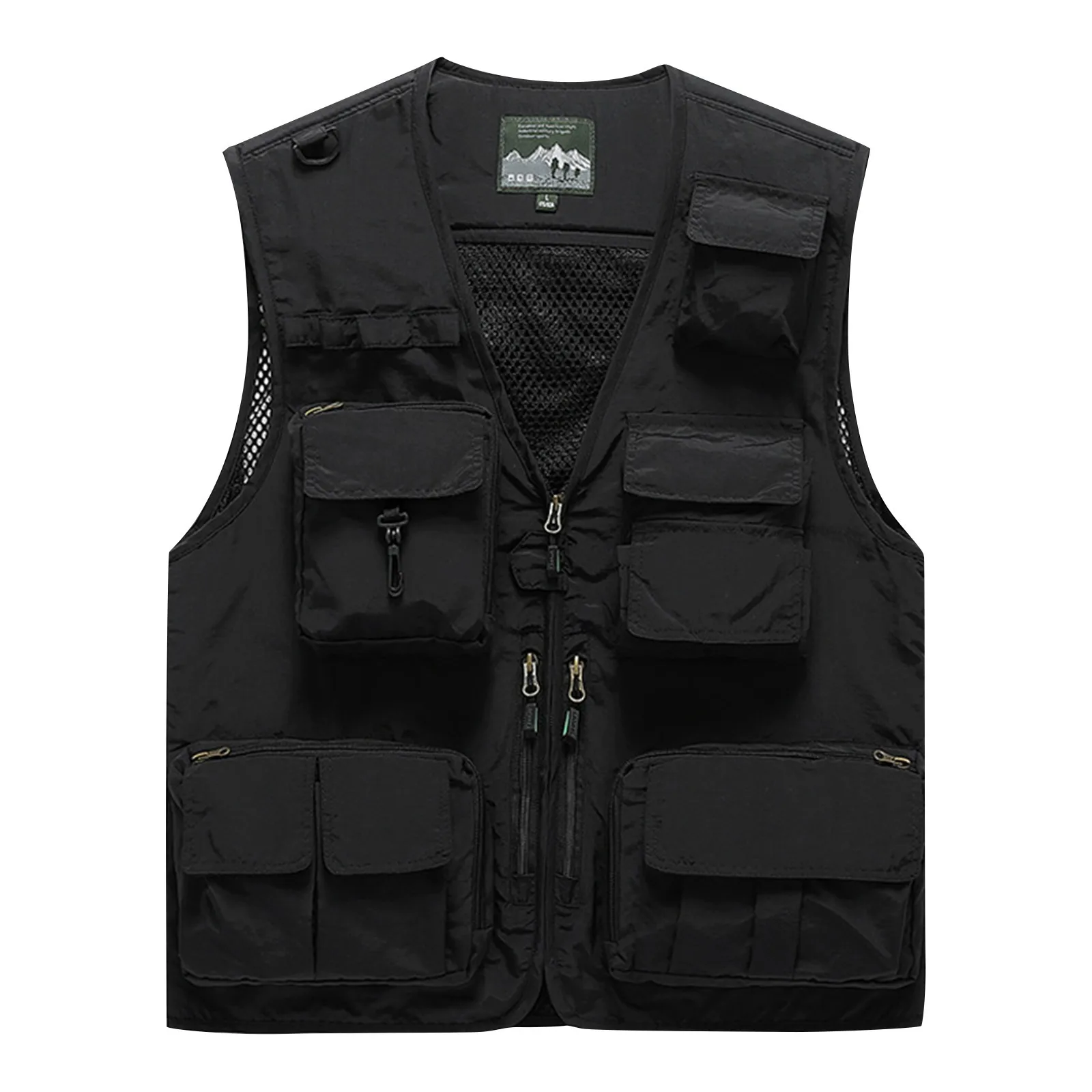 

Men'S Multi Pocket Vest Thin Outdoor Fishing And Mountaineering Photography Breathable Tank Top Camisetas De Hombre 남성여름티