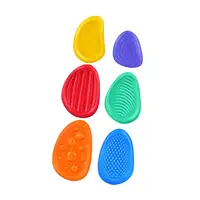 6Pcs Children Sensory Stones Sensory Toy Texture Soft Worry Stone Fidget Toys for Boys Girls Kids 3 4 5 6 Year Old Birthday Gift 1