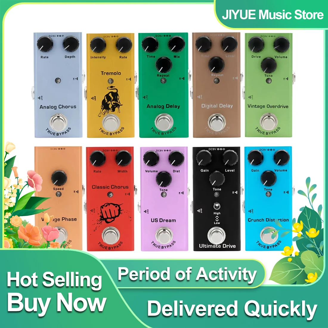 Electric Guitar Pedal Vintage Overdrive Distortion