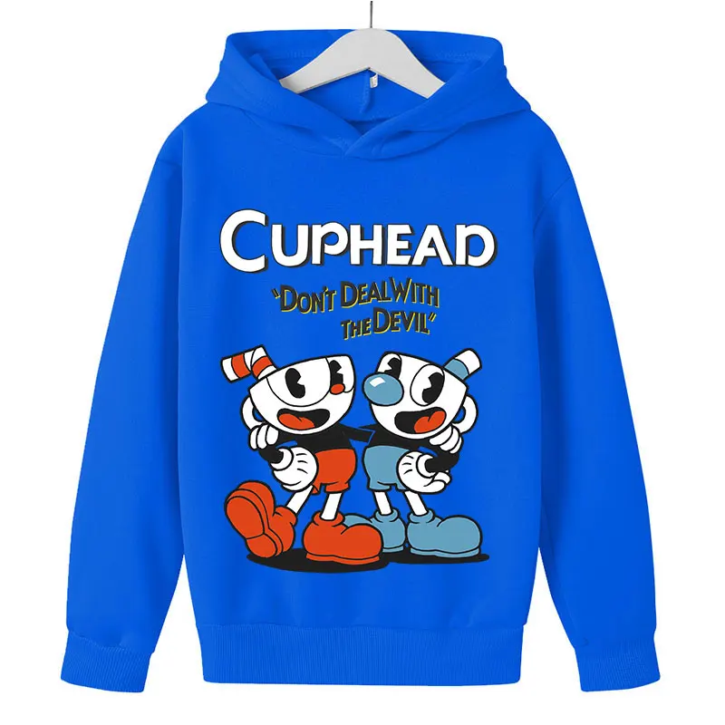 clothing sets baby Kids Play Cuphead Cartoon Casual Sports Cute Hoodie Kids Hoodie Pants Two Piece Kids Suit 4-14 Years Kids Hoodie Clothing Sets near me Clothing Sets