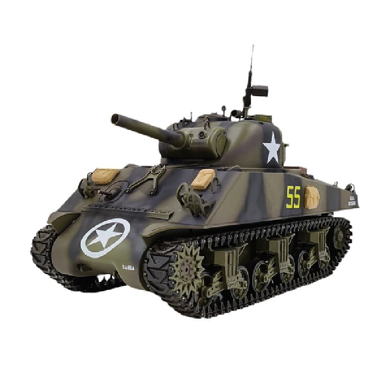 Henglong Sherman M4A3 remote-controlled tank 1:16 Multi functional battle tank model with telescopic gun barrel Toys Model 5