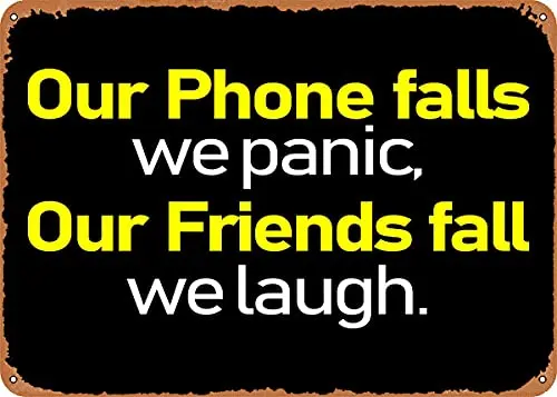 

Phones Friends Friendly Pe Vintage Look Metal Sign Patent Art Prints Retro Gift 8x12 Inch