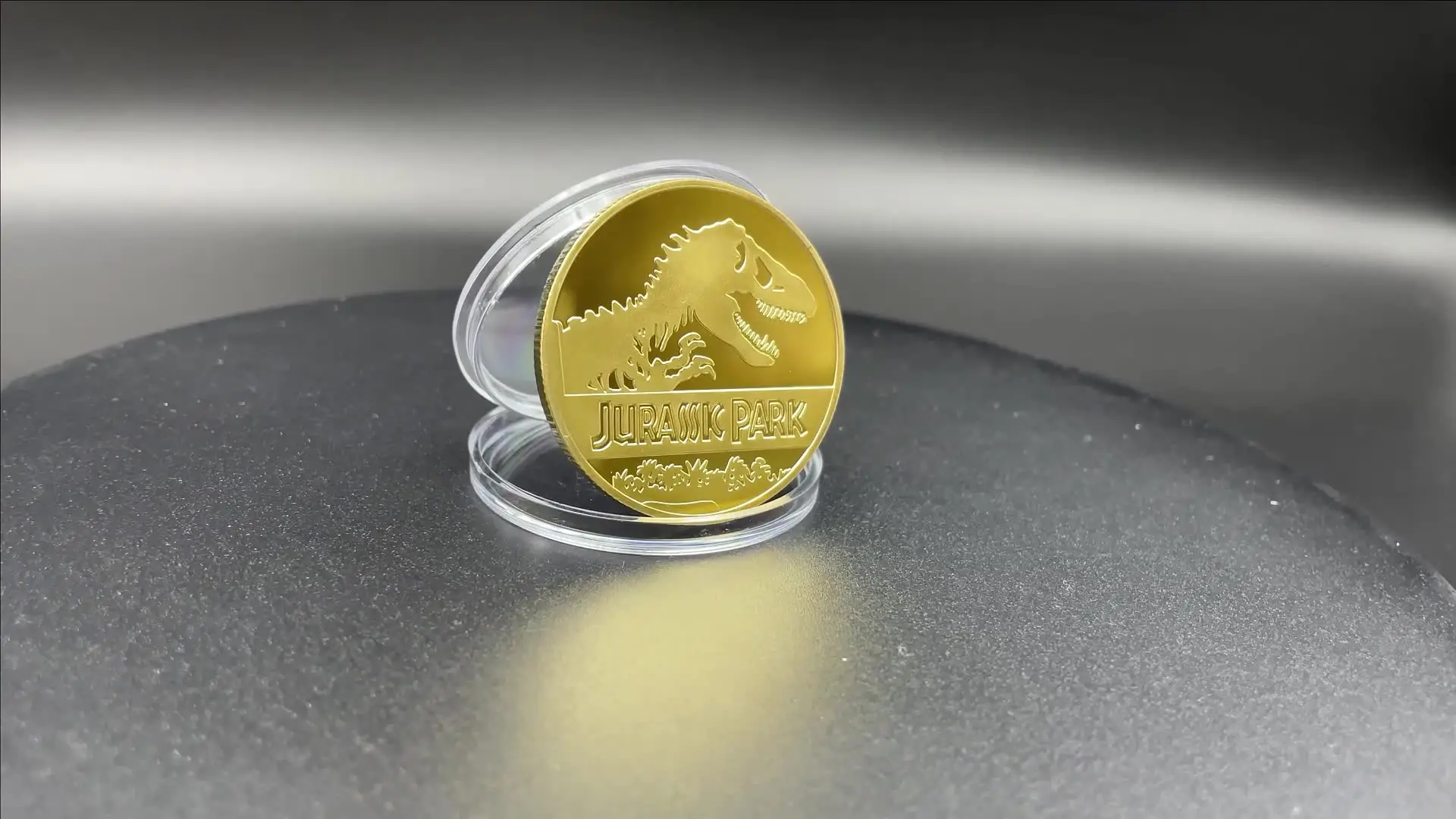 다이노사우루스 지구력 파크 황금 코인 수집품 미국 화석 도전 코인 영화 간식 가정 장식