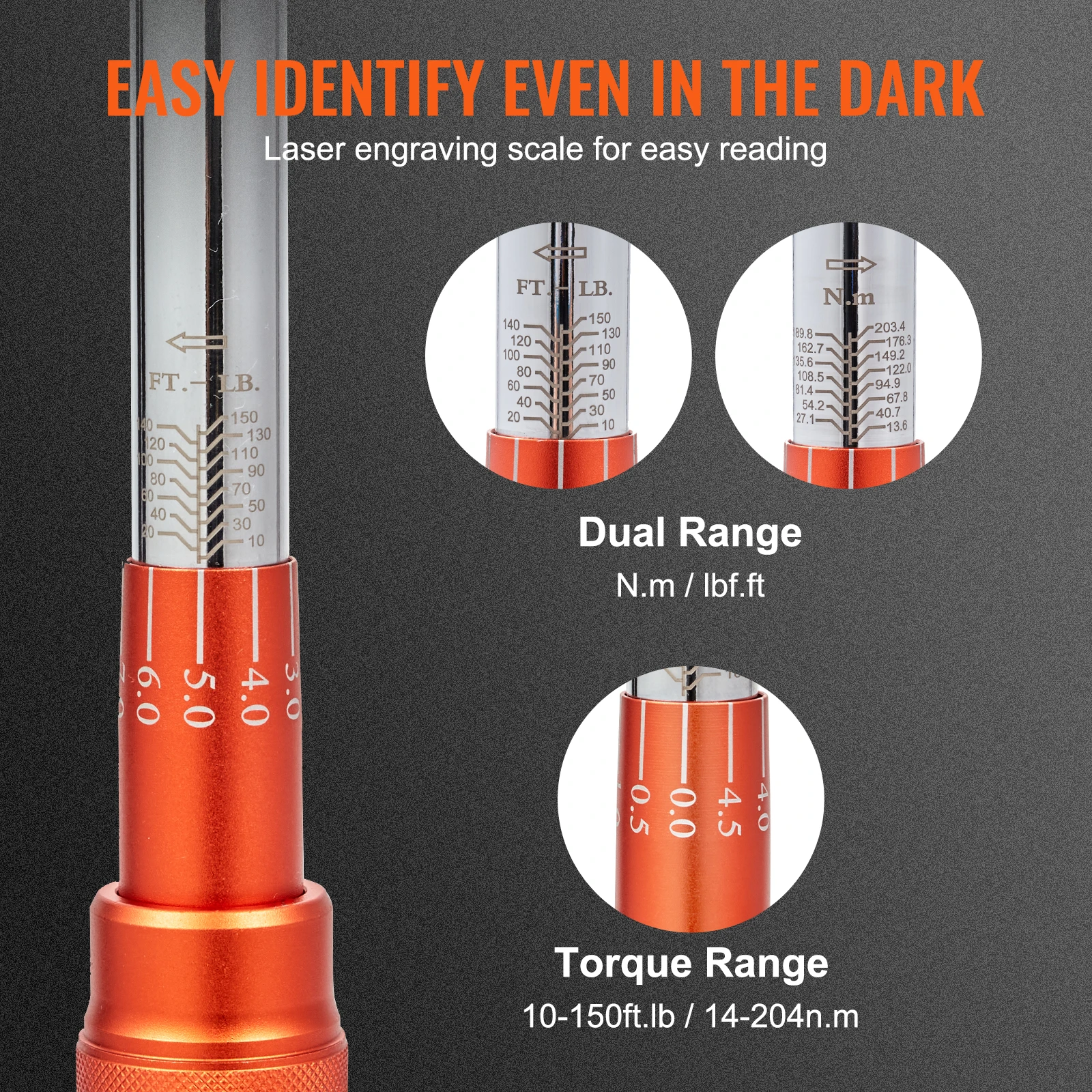Mechanical Torque Wrench Set with Dual Direction and Adjustable Torque