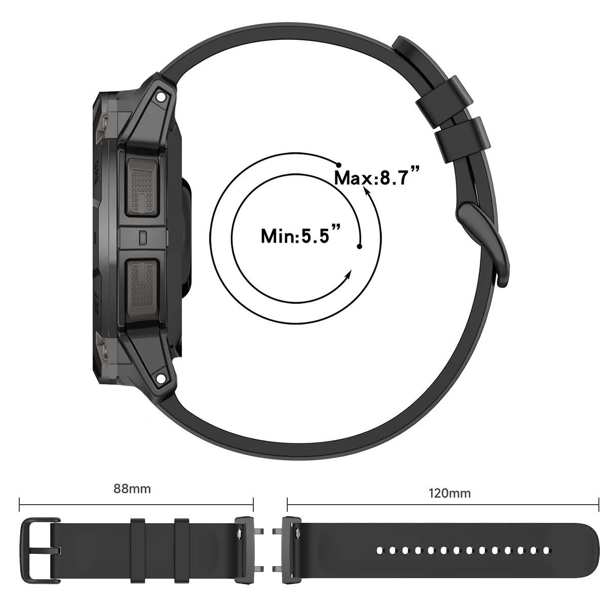 Enhanced Silicone Sport Strap Replacement for Huami Amazfit Watches