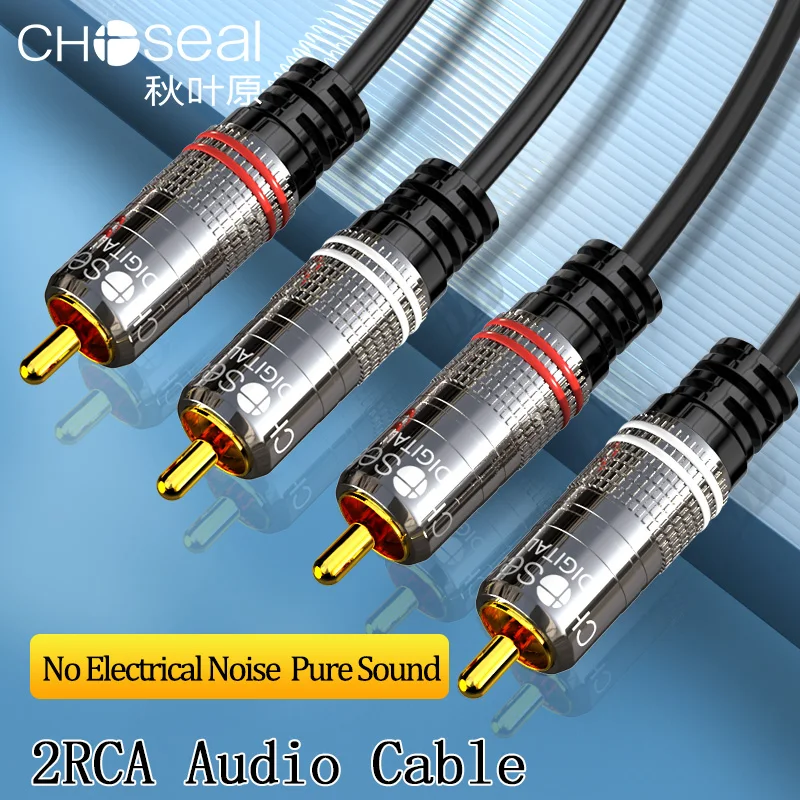 Choseal RCA Stereo Cable 2RCA Male to 2RCA Male Stereo Audio Cable for for Home Theater DVD VCD Amplifier Hi-Fi Systems