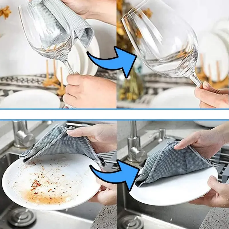 NanoScale Streak-Free Miracle Cleaning Cloths Reusable And Rewashable Microfiber Cleaning Cloth Housework Cleaning Tools 4