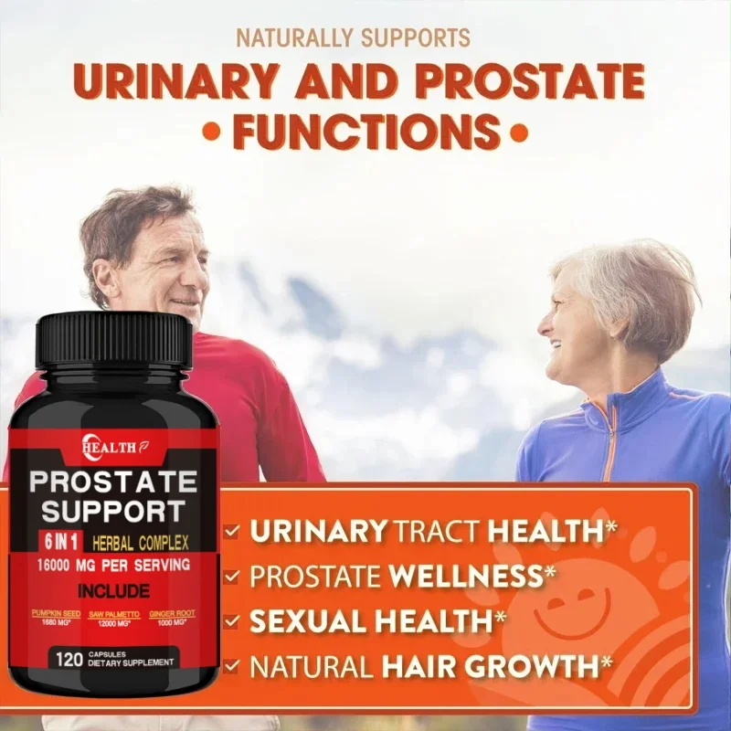 HEALTH 6in1 prostate support 16000MG boosts mood urinary immune system