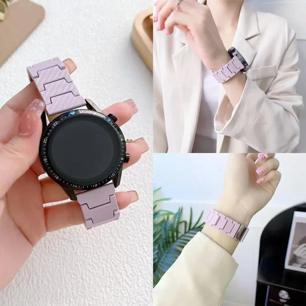 Premium Carbon Fiber Watch Band - Sleek Customizable Link Bracelet