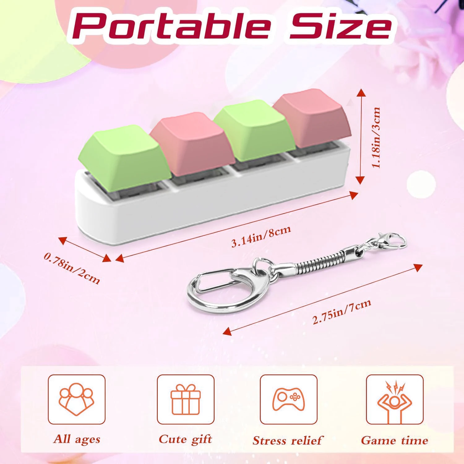 4 Keys Mechanical Keyboard Fidget Toy