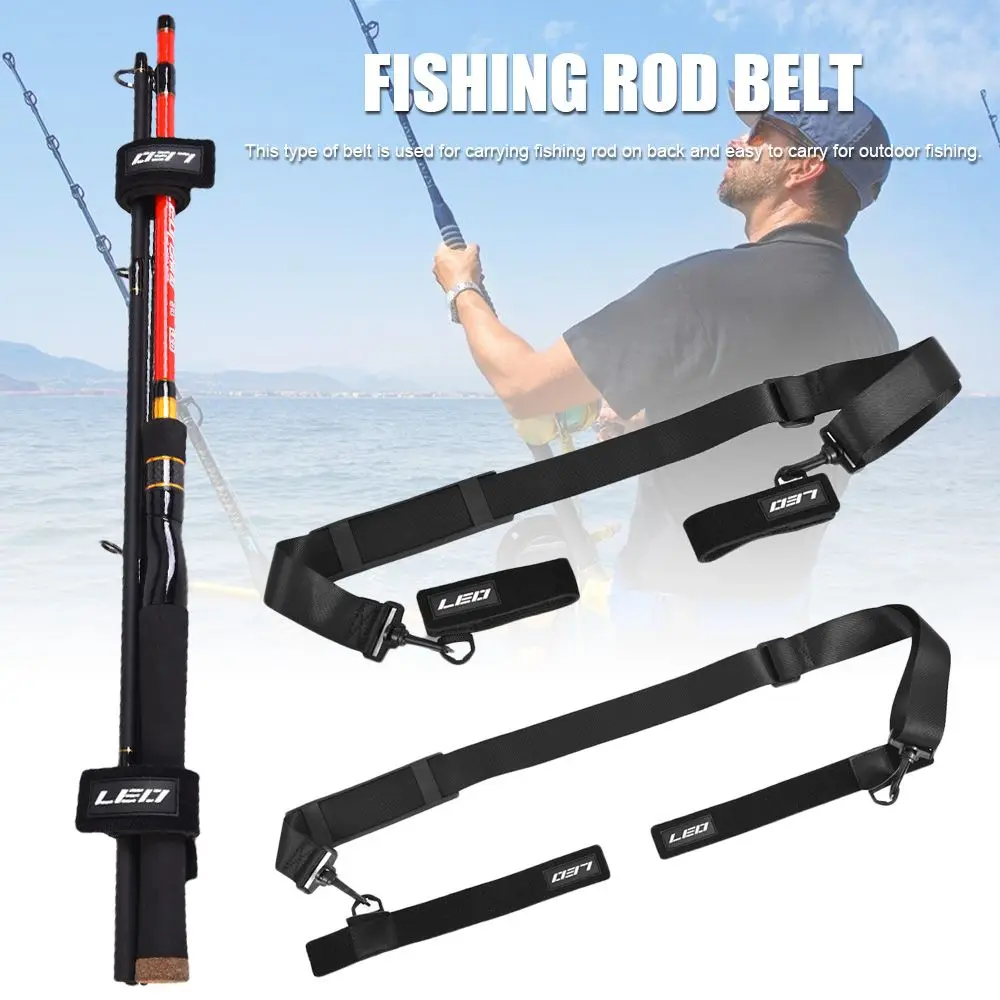 

Nylon Hot Portable New Fishing Tackle Holder Fishing Rod Belt Shoulder Travel Carry Strap Band