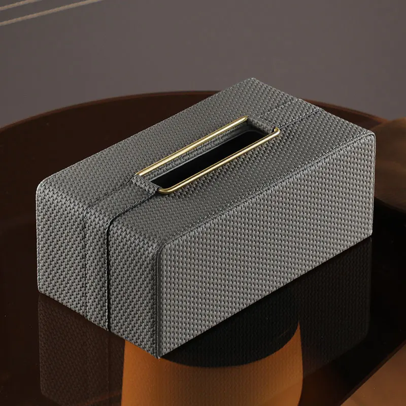 High-end Fashion Vine Woven Tissue Box For Office Car Living Room Napkin Facial Tissues Holder Dispenser Decorative Container 3