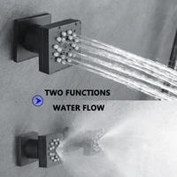 Jet Shower Switch 2 Functions Flow Waterfall High Pressure Massage Sprayer Chrome/Black/Gold/Grey Shower System 1