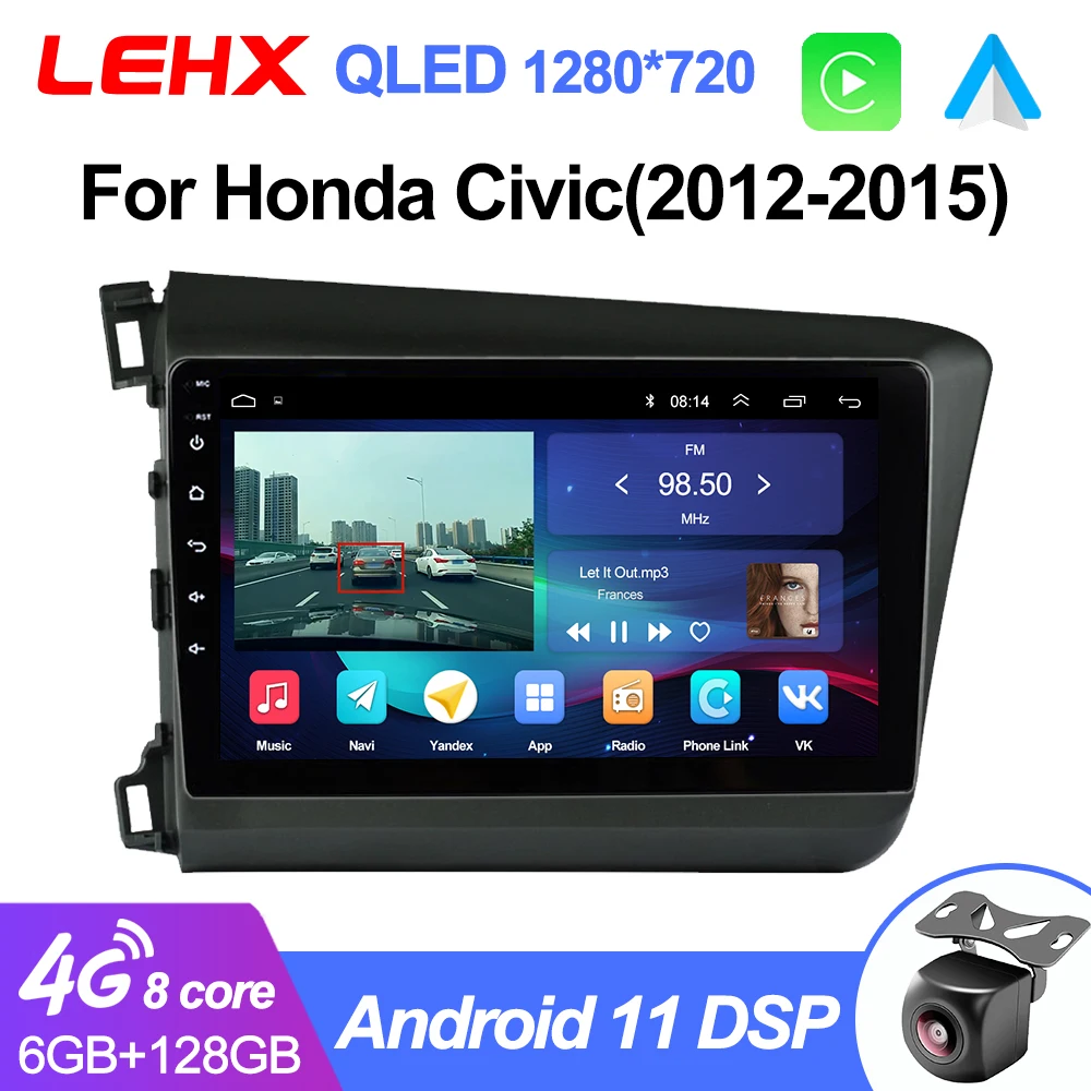 Lehx 2 Din Android 10 Auto Car Radio Multimidia Video Player For Honda