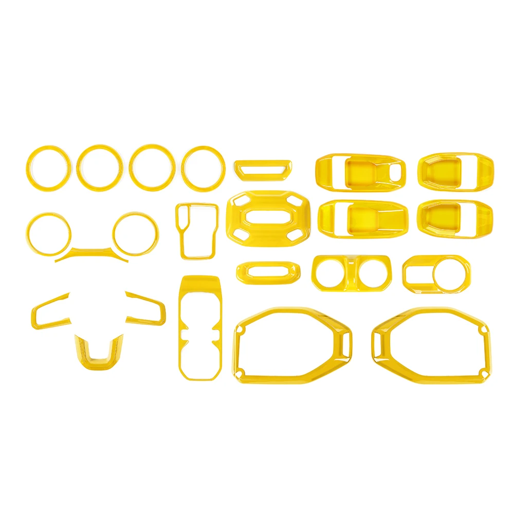 Voor Jeep Voor Wrangler JL Voor Gladiator JT 2018-2023 Auto Deur Binnenhandgreep Kom Sticker Decoratie Cover Trim Auto accessoires (Color : Red-4Doors