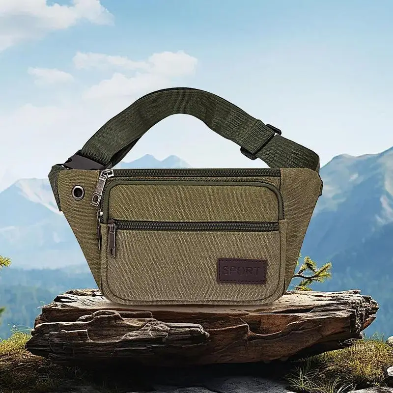 Fashion Women Men Waist Packs Multi-Pockets Fanny Pack Pouch Hip Purse Satchel Canvas Belt Bags Casual Wallet