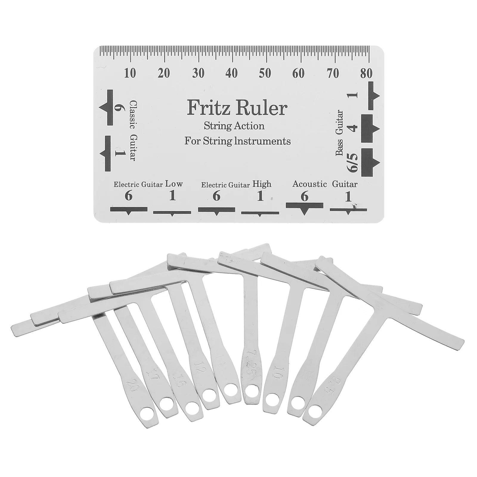 

Guitar Tools Luthier Kit Measuring for Bass Setup Accessories Radius Gauge Repair