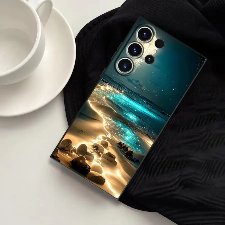 Blue Moon Ocean Design Phone Cover Case