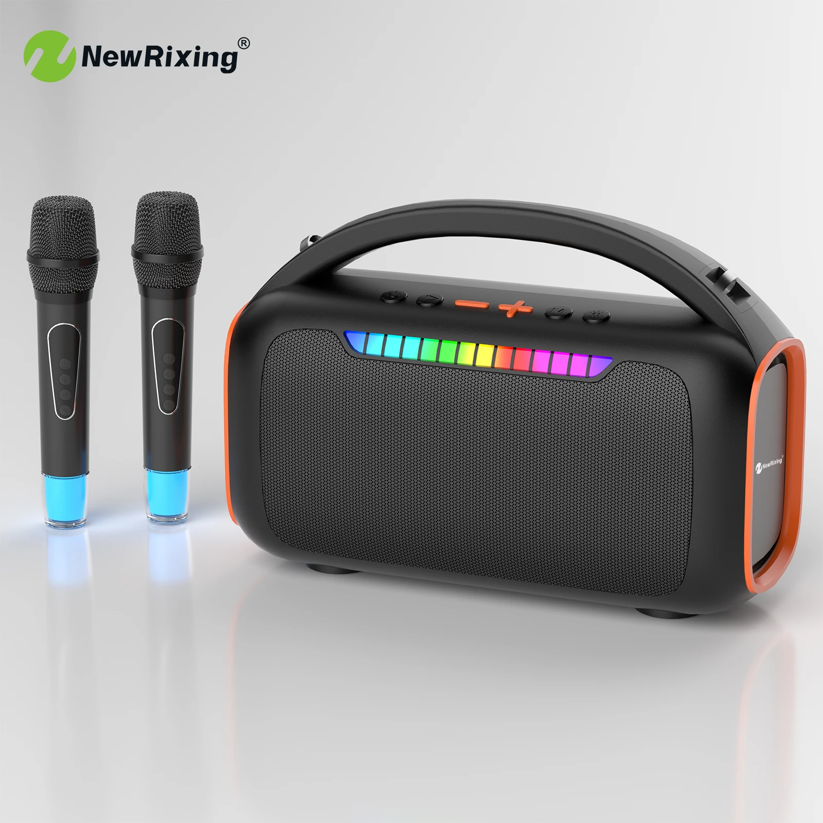 NewRixing ワイヤレススピーカー 30W NewRixing 30W Bluetooth Speaker with 2 Mics,Karaoke Machine