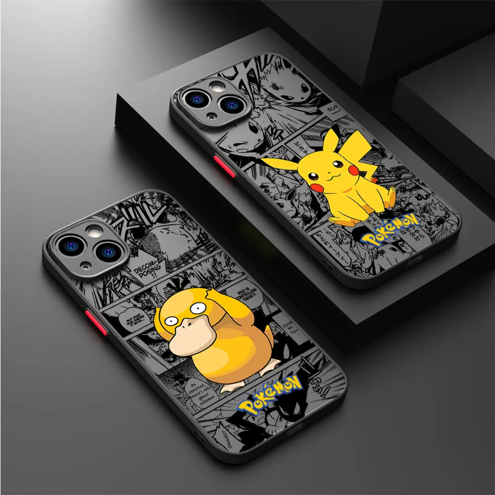 Custodia Per Telefono Pokemon Pikachu Gengar Per Apple Iphone 14 Pro Max 13 12 Mini Xr Xs X 8 Plus 15 Pro 11 Pro 7 6S Se Cover Print Soft