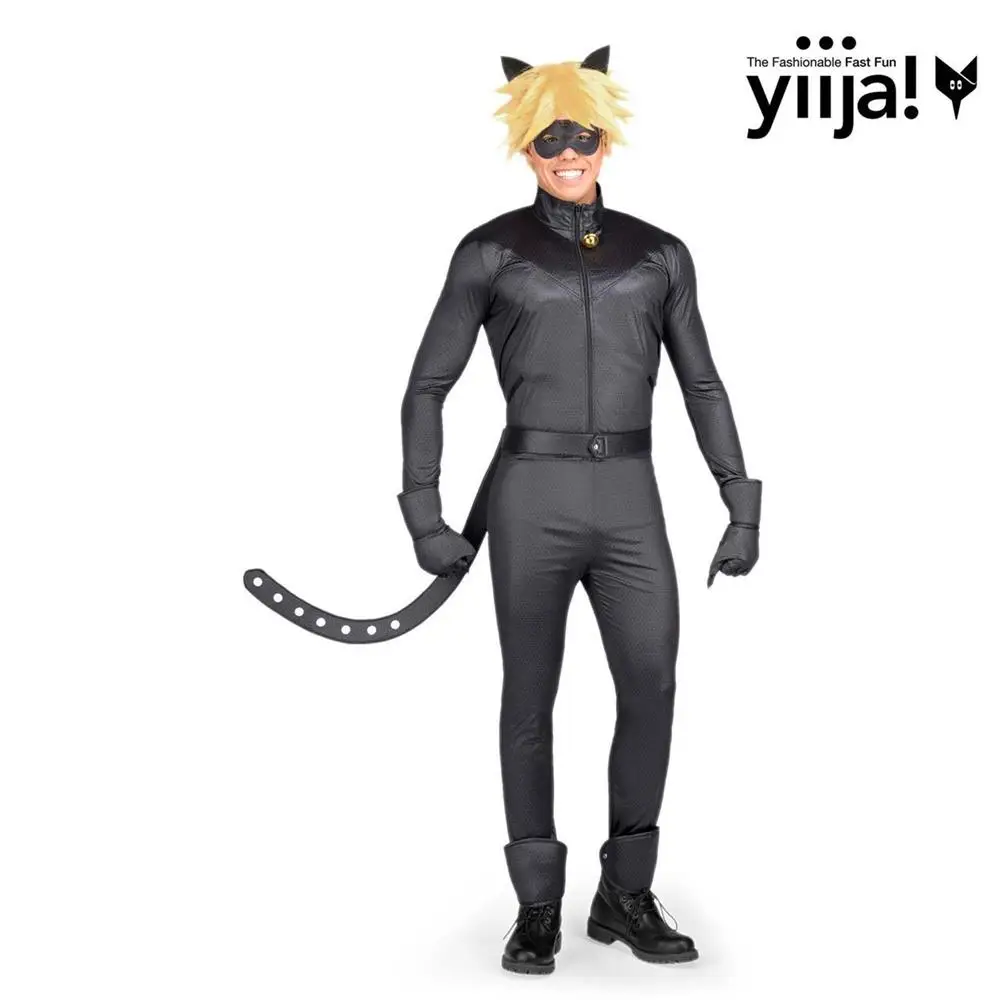 En segundo lugar hacerte molestar internacional Disfraz Cat Noir( chaqueta , pantalón, cinturón, guantes, antifaz, peluca y  anillo). XS (Viving Costumes Ladybug 231154)| | - AliExpress