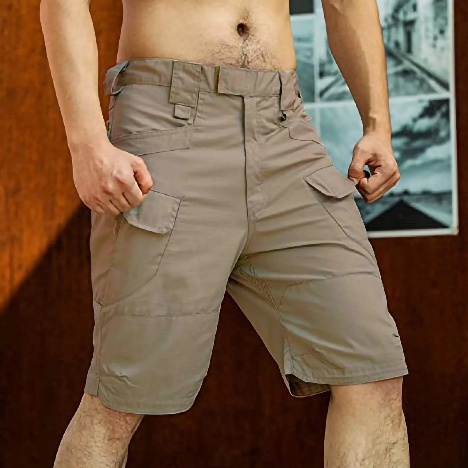 

Summer Cargo Short Men's Gym Shorts Men Tactical Short Pants Summer Beach Pants Casual Jogging Shorts Loose Pants
