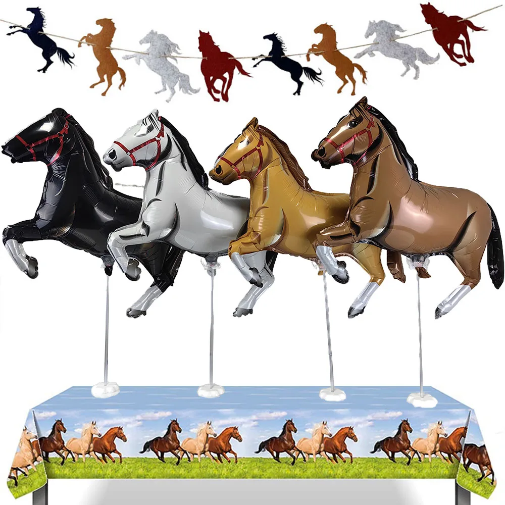 Banner E Ghirlande Per Festa A Tema Cavallo, Decorazioni In Feltro Per Compleanni