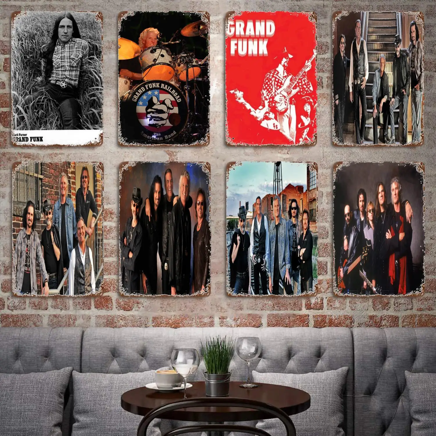 Grand Funk Railroad Band Decor Poster Vintage Tin Sign Metal Sign Decorative Plaque for Pub Bar Man Cave Club Wall Decoration stray cats band metal decor poster vintage tin sign metal sign decorative plaque for pub bar man cave club wall decoration