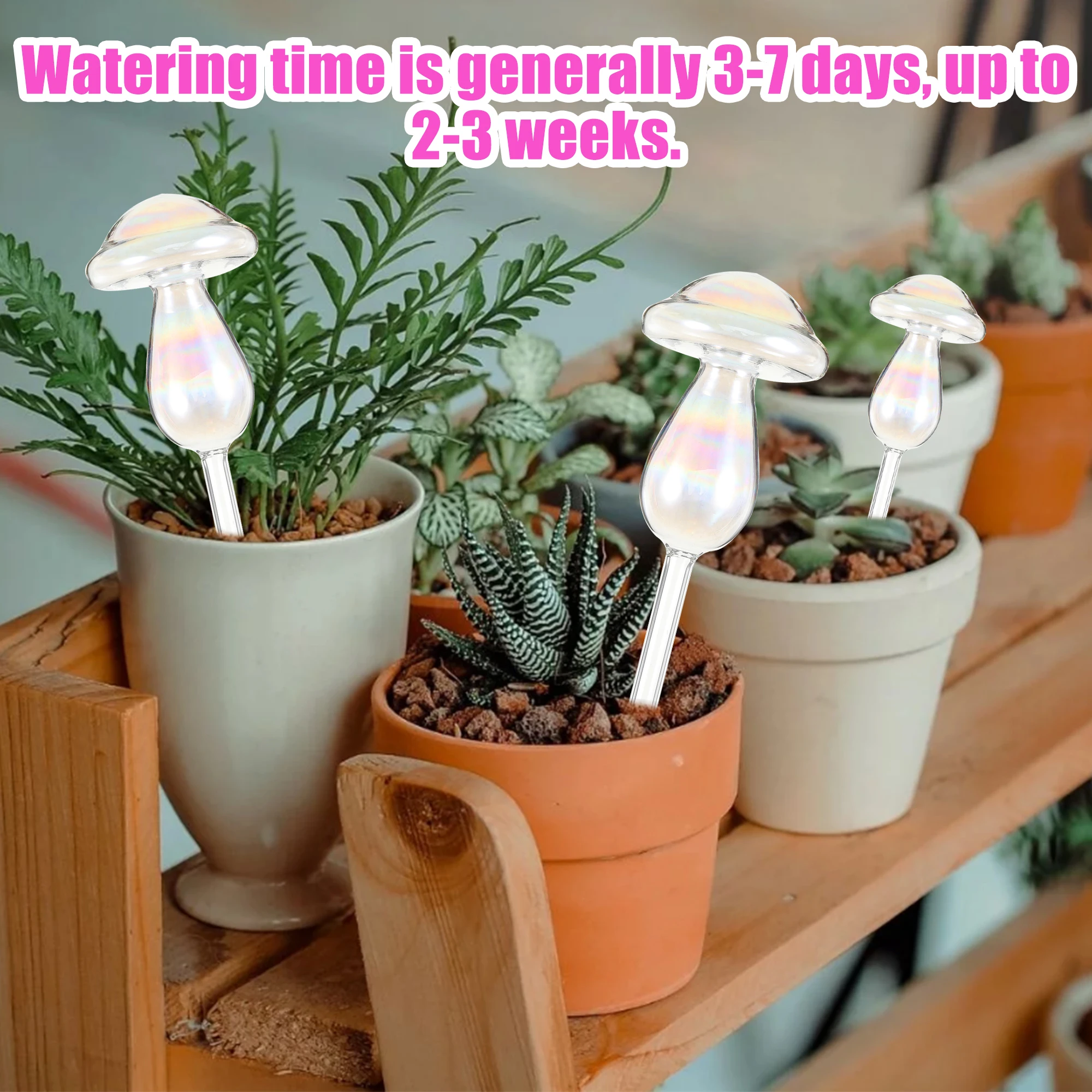 

4piece Mushroom Self Watering Spikes Simple And Fashionable Even Water Distribution Mushroom Shape