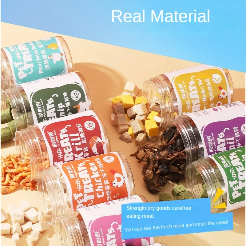 Pet Food Chicken Duck Meat Egg Yolk Grains Cat Grass Goat Milk Bar Duck Neck Chicken Neck Antarctic Krill Cat Dogs Treats cat and dog freeze dried snacks